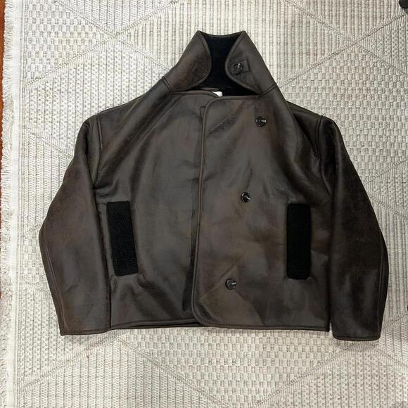 Princess Polly Nunez Faux Shearling Lined Faux Leather Jacket - Picture 2 of 7